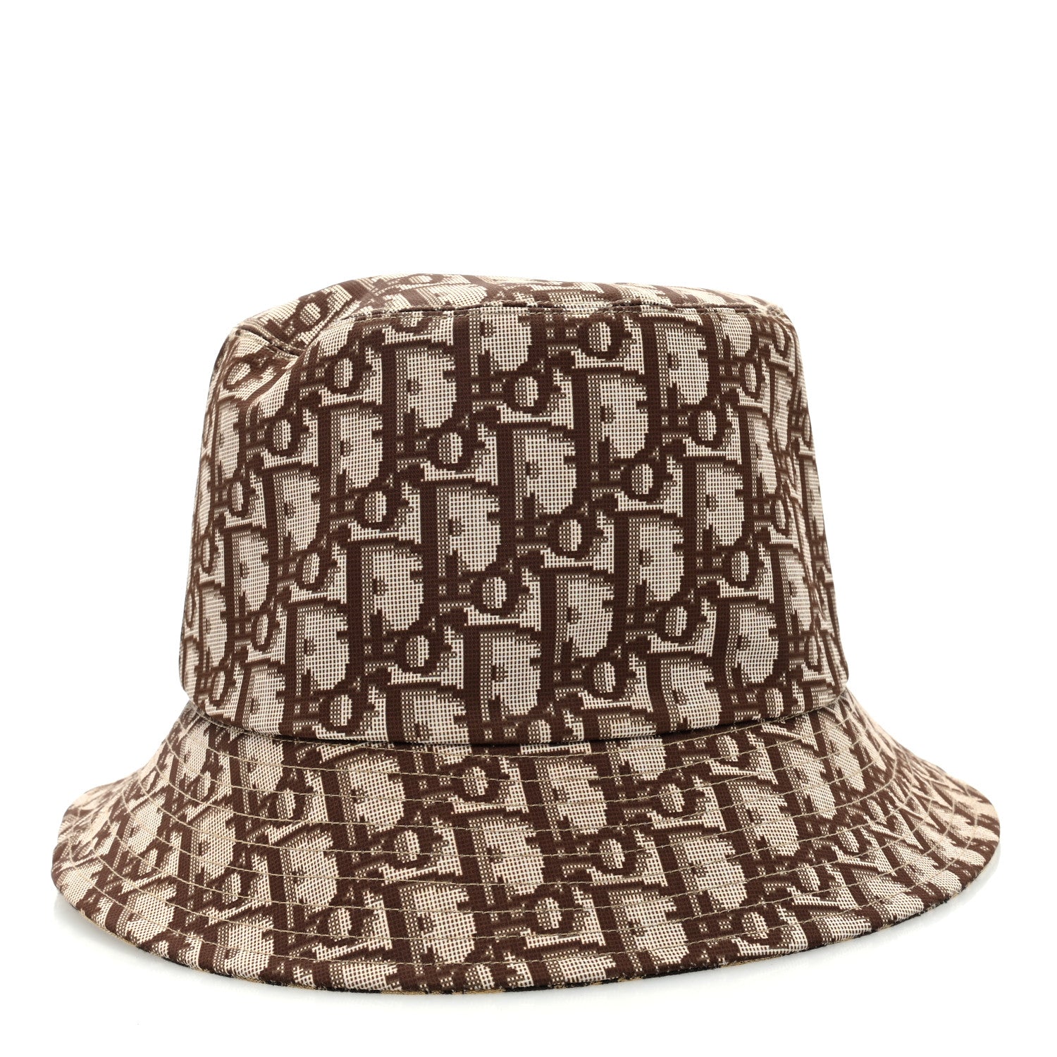 Christian Dior Oblique Leopard Reversible Mizza Bucket Hat 58 Beige 5 of 13