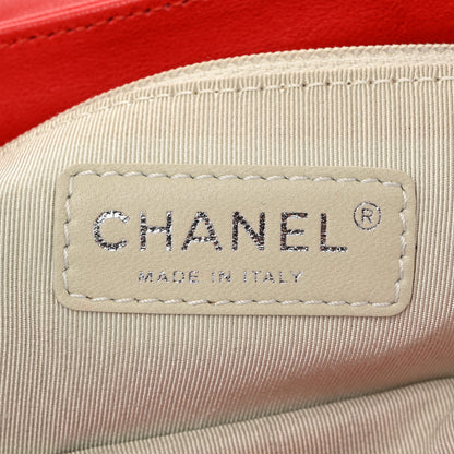 Chanel Washed Lambskin Mini Chain Around Messenger Red 6 of 11