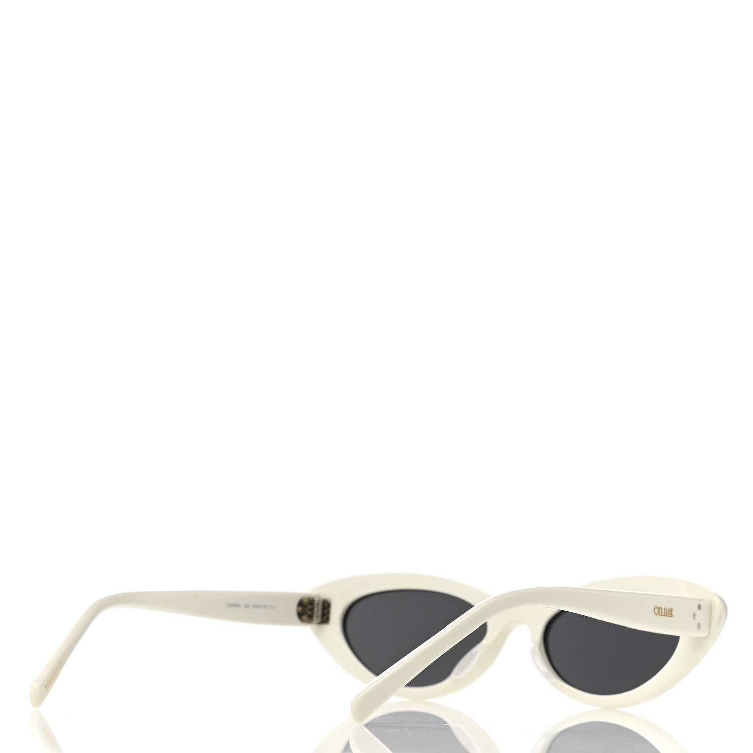 Celine Acetate Cat Eye Sunglasses CL4018U Ivory 4 of 7