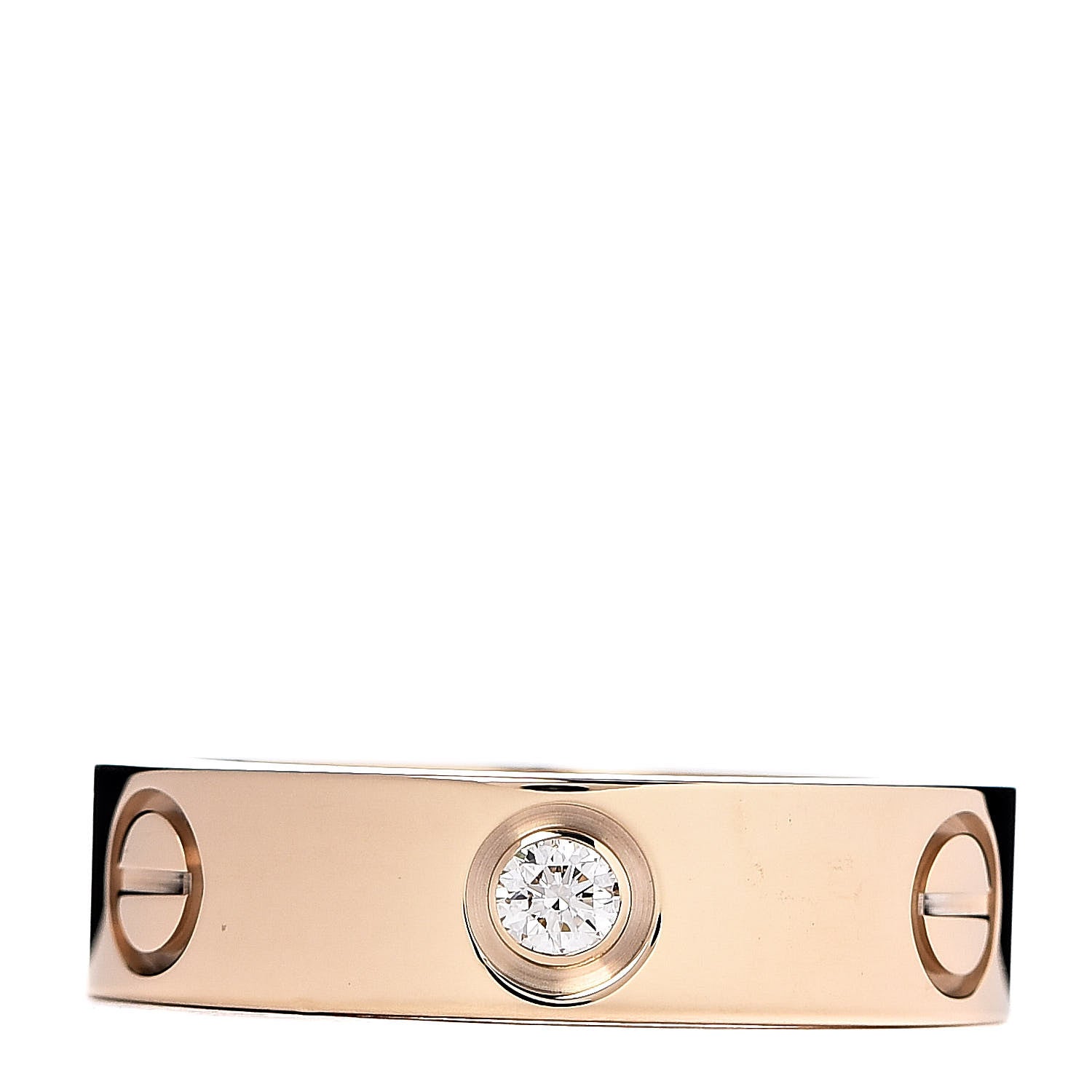 Cartier 18K Yellow Gold 3 Diamond 5.5mm LOVE Ring 54 6.75 3 of 5