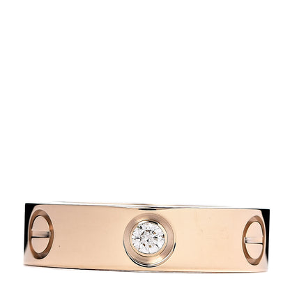 Cartier 18K Yellow Gold 3 Diamond 5.5mm LOVE Ring 54 6.75 3 of 5