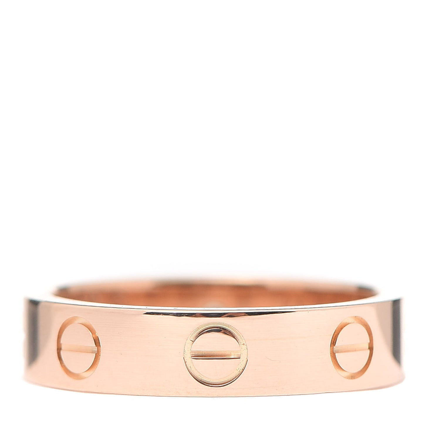 18K Pink Gold Diamond 4mm LOVE Wedding Band Ring 47 4