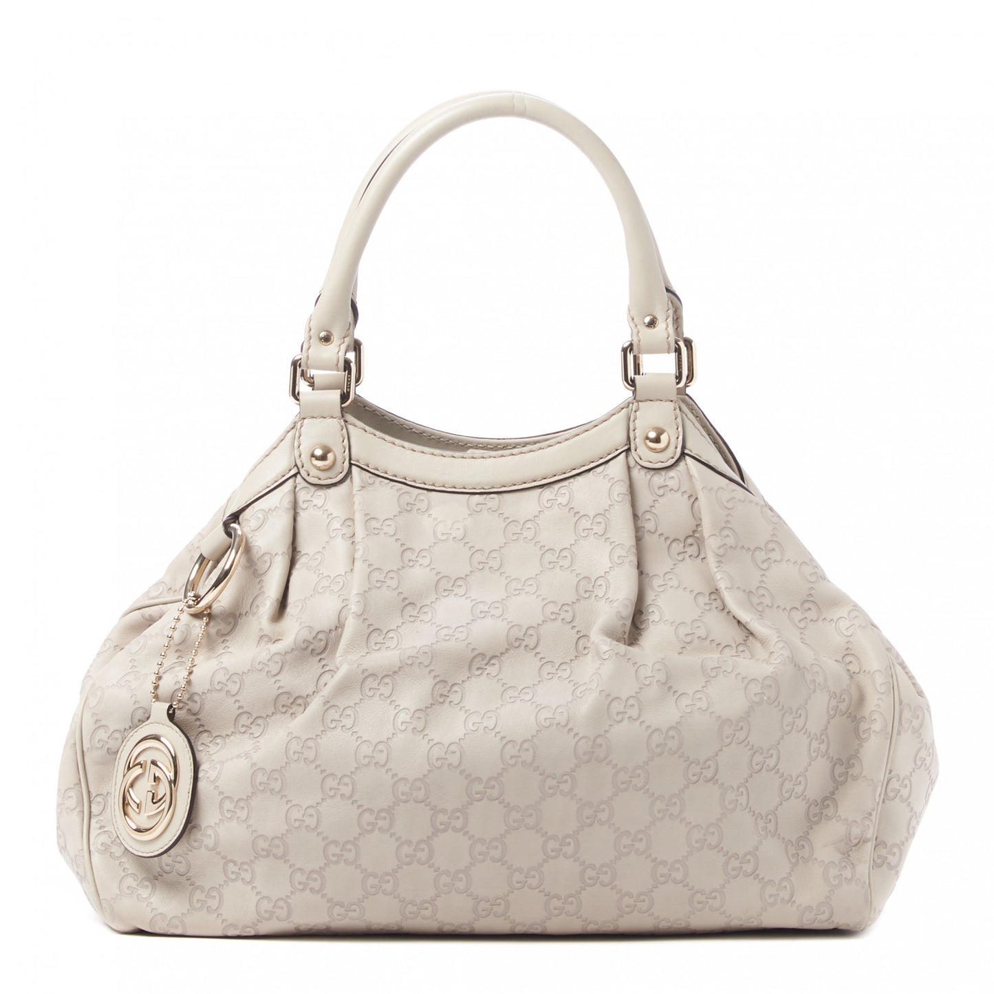 Guccissima Medium Sukey Tote Mystic White