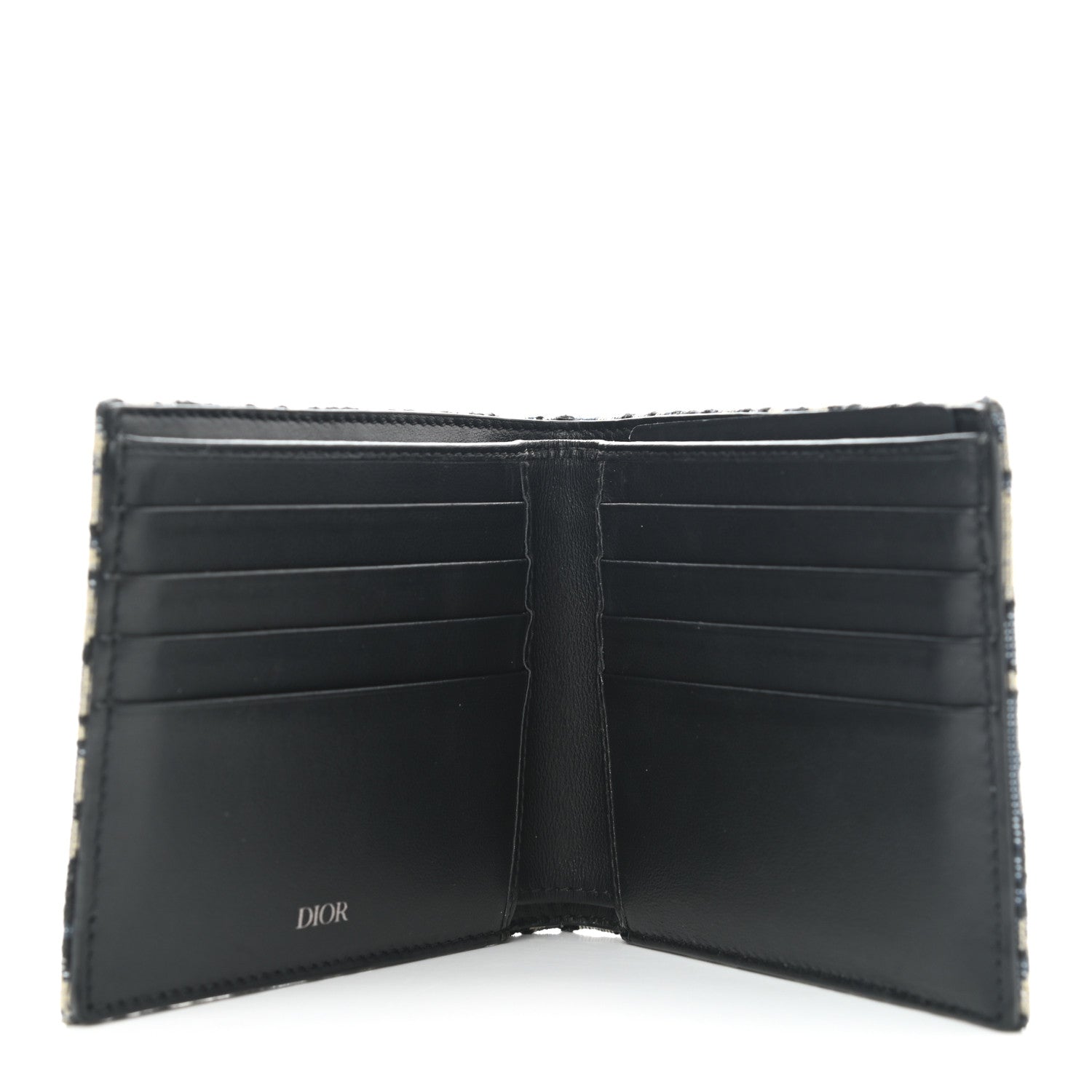 Christian Dior Oblique Compact Wallet Black 5 of 8
