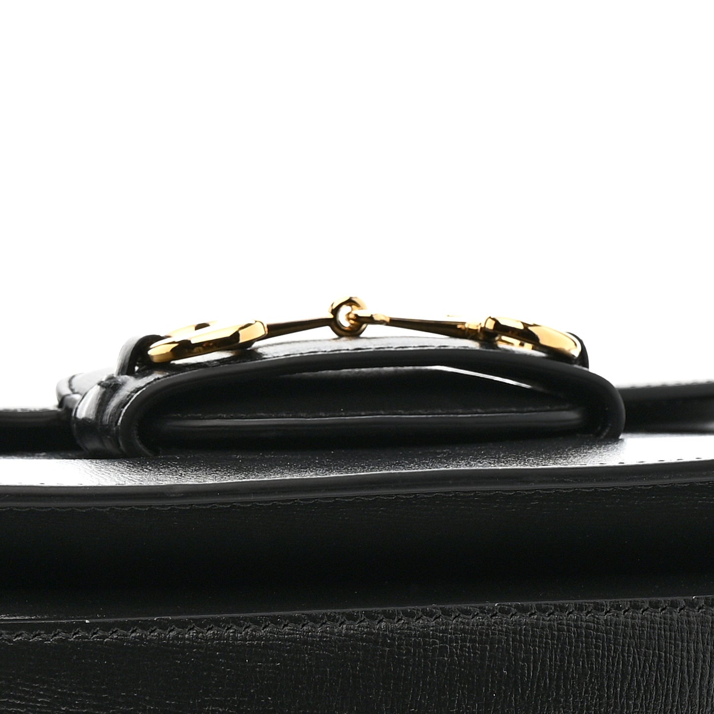 Azalea Calfskin Horsebit 1955 Shoulder Bag Black