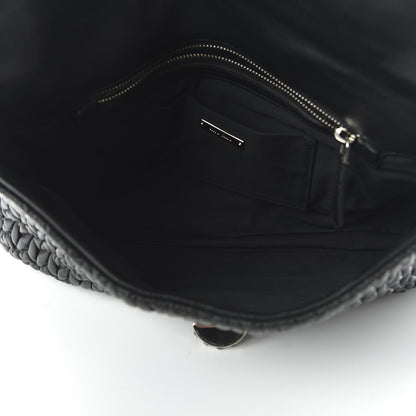 Miu Miu Nappa Matelasse Crystal Flap Clutch Black 5 of 10
