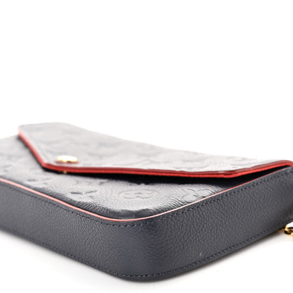 Louis Vuitton Empreinte Pochette Felicie Chain Wallet Marine Rouge 10 of 10