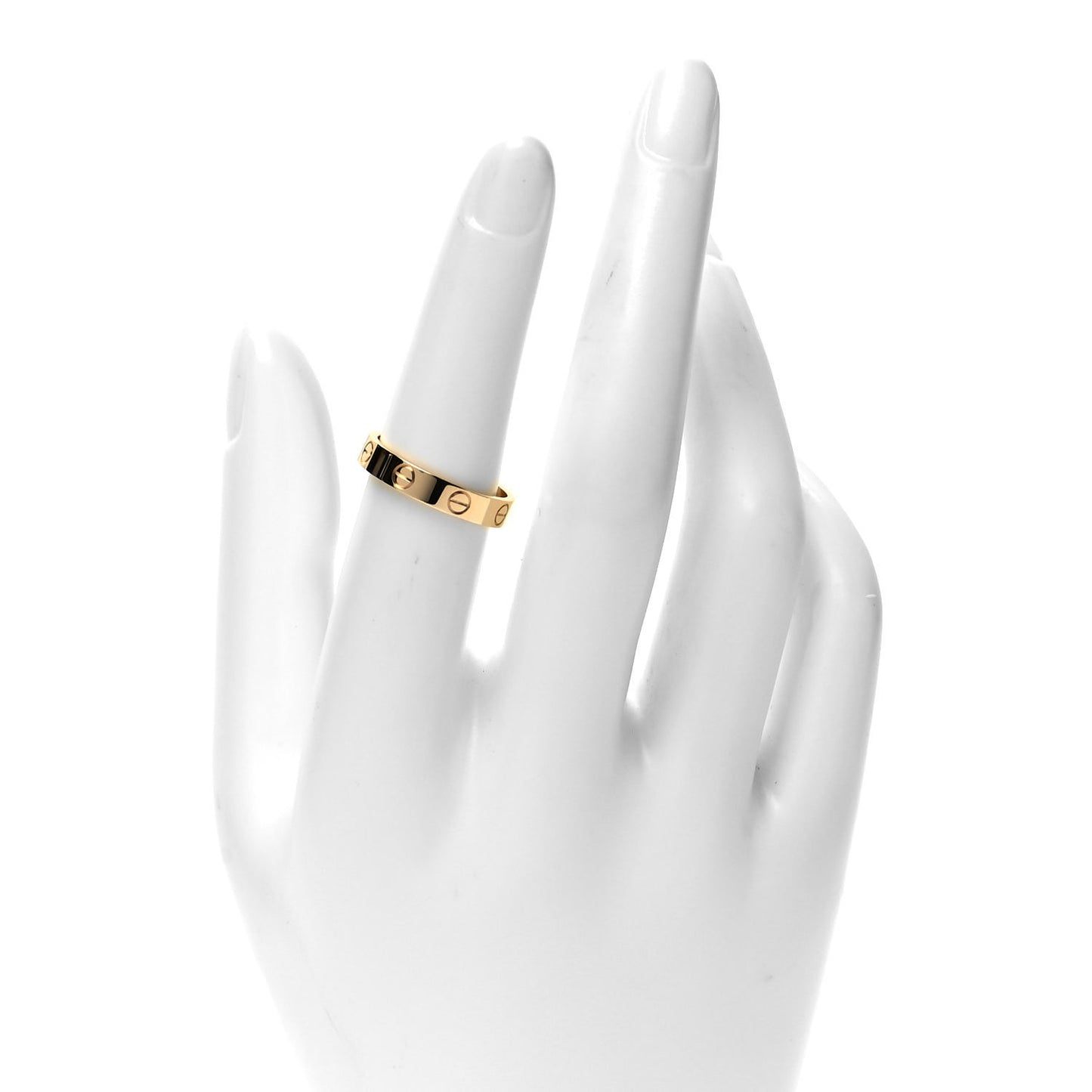 18K Yellow Gold 3.5mm LOVE Wedding Band Ring 53 6.25