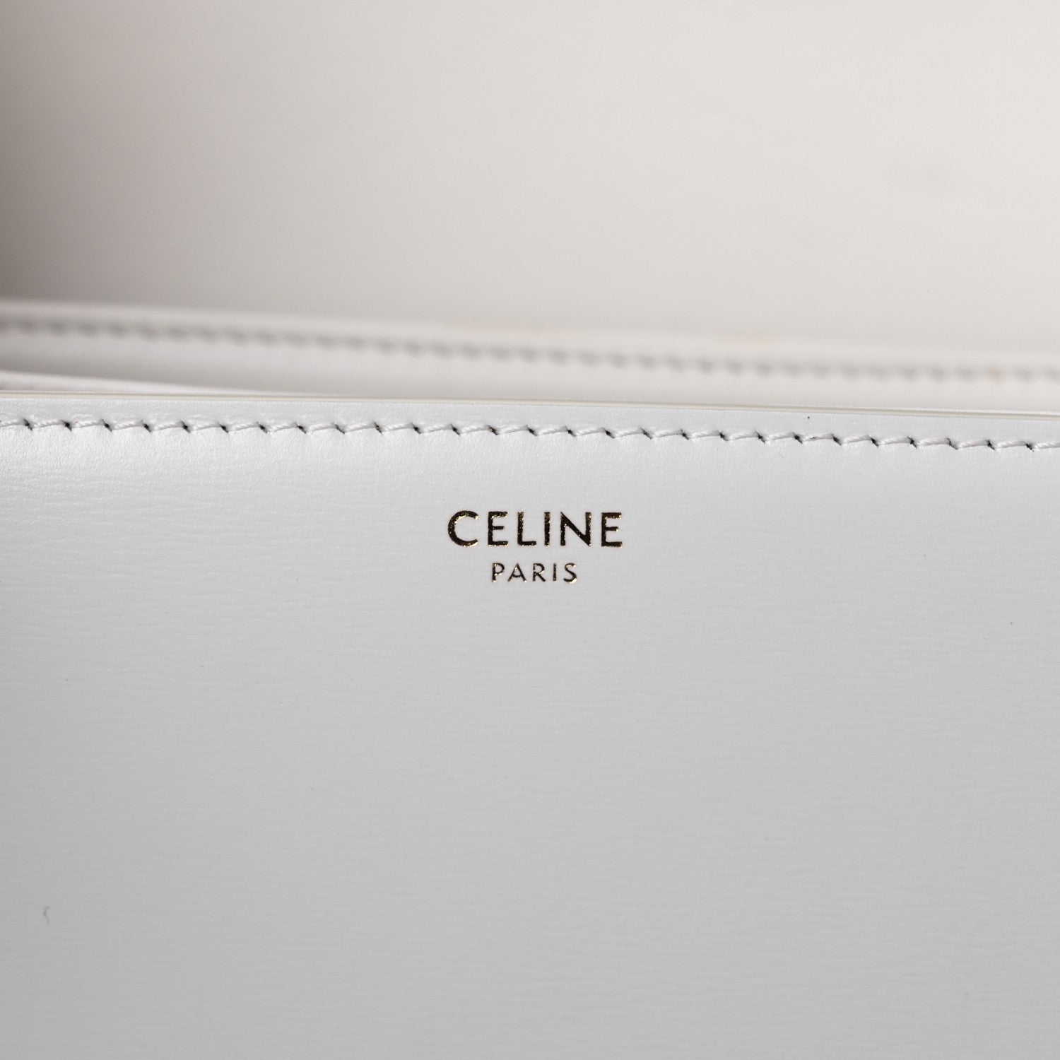 Celine Shiny Calfskin Medium Triomphe White 6 of 10