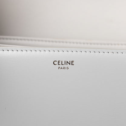 Celine Shiny Calfskin Medium Triomphe White 6 of 10