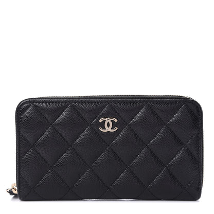 Chanel Caviar Quilted Small Zip Around Wallet Black 1 of 11