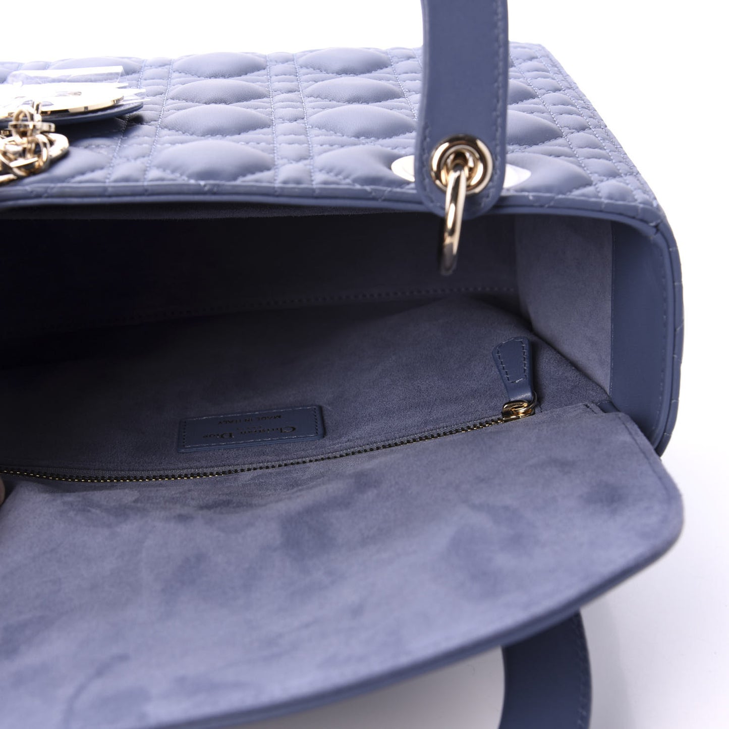 Lambskin Cannage Medium Lady Dior Navy