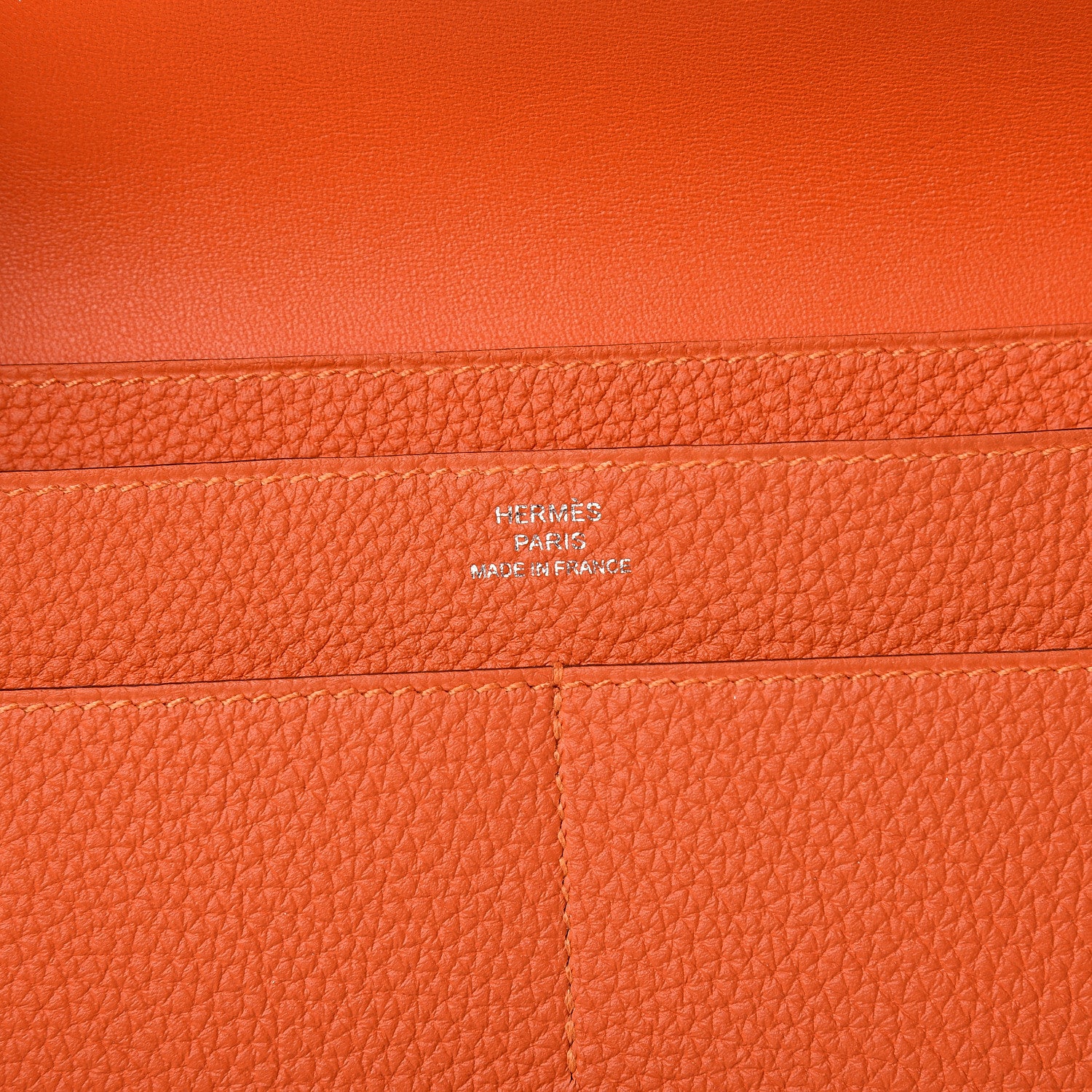 Hermes Togo Dogon Duo Wallet Feu Curry 5 of 7
