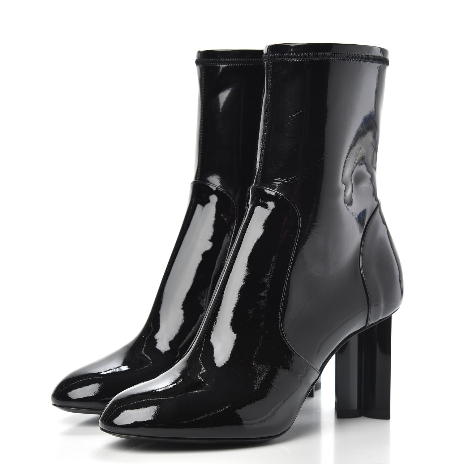 Louis Vuitton Patent Silhouette Ankle Boots 38 Black 3 of 6