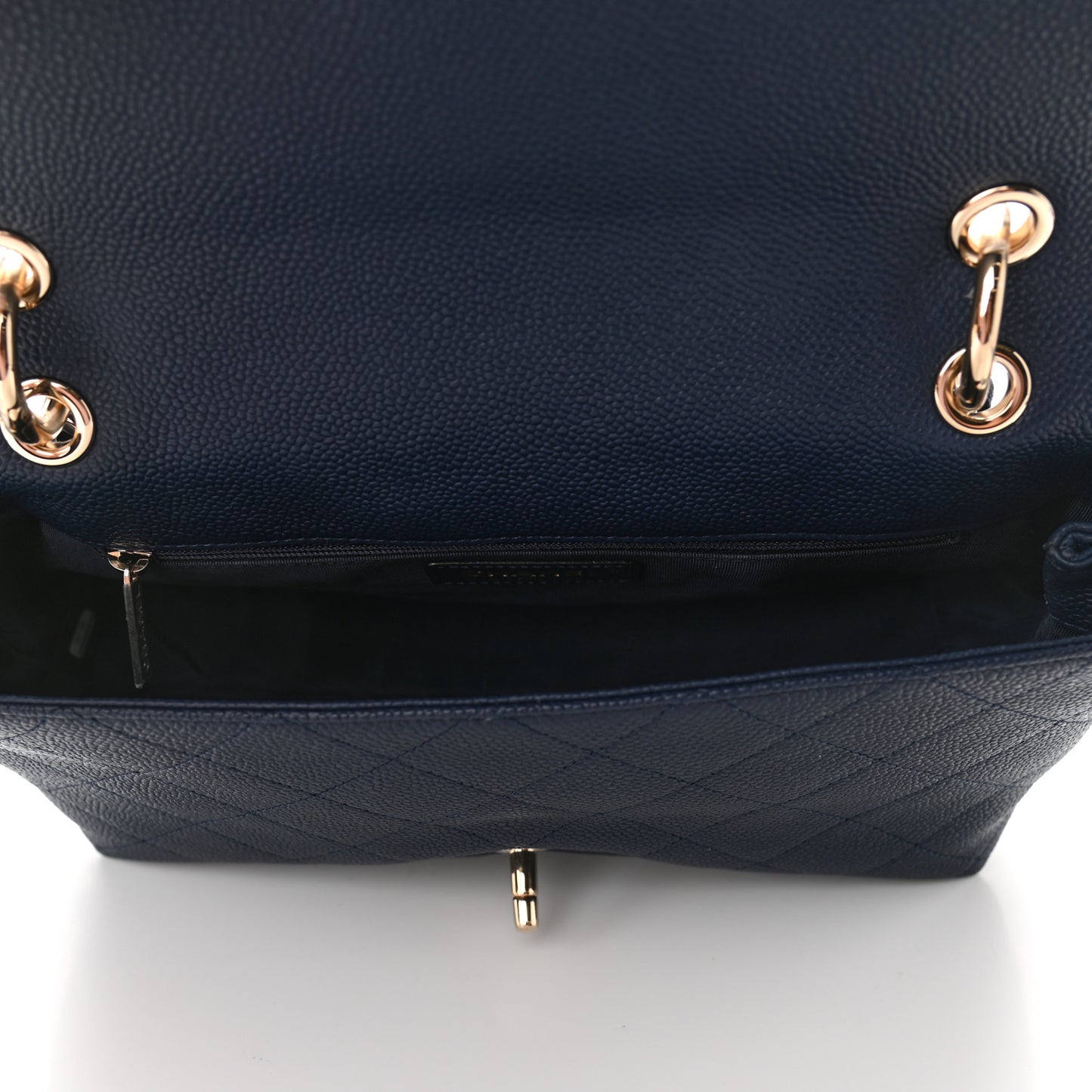 Caviar Quilted City Walk Flap Navy Blue
