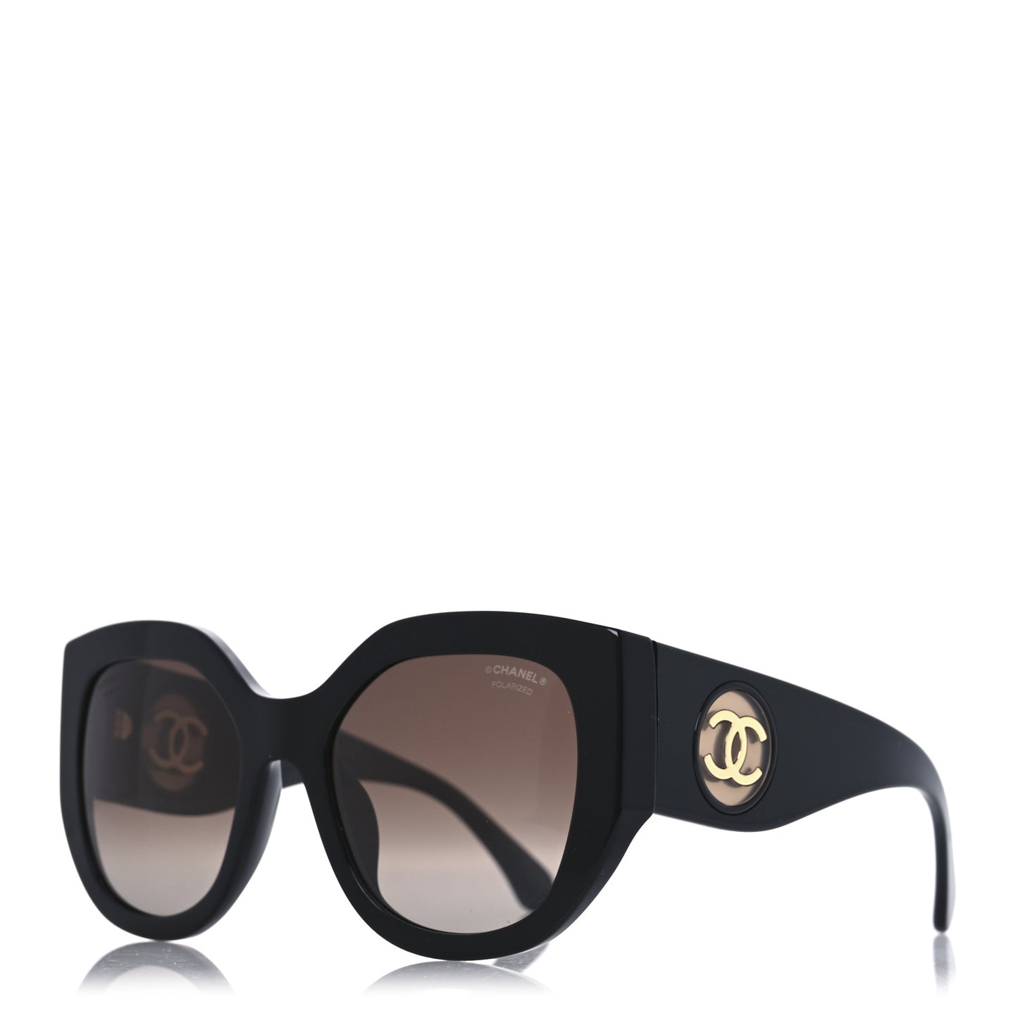Acetate Butterfly CC Sunglasses 5550-A Black