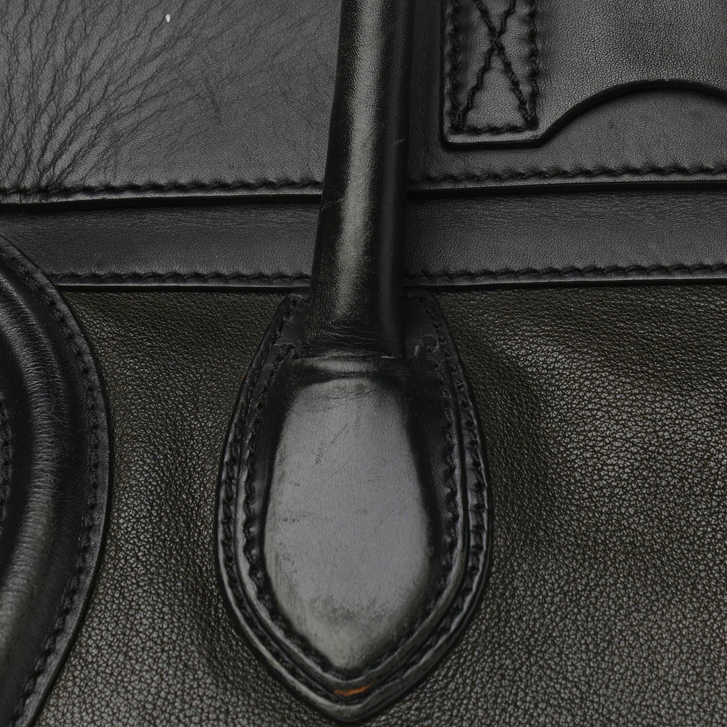 Celine Smooth Calfskin Mini Bi-Color Luggage Forest Black 24 of 29