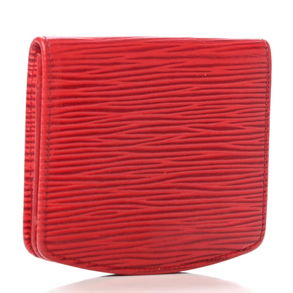 Louis Vuitton Epi Coin Purse Wallet Castillan Red 2 of 5