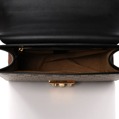 Gucci GG Supreme Monogram Calfskin Medium Padlock Shoulder Bag Beige Black Cuir 5 of 9