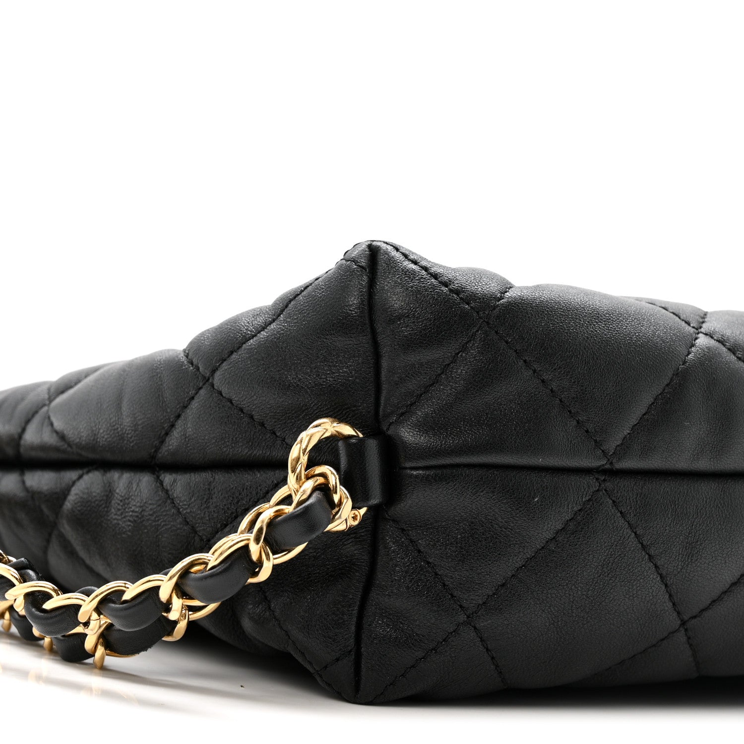 Chanel Lambskin Quilted Maxi Hobo Black 10 of 11