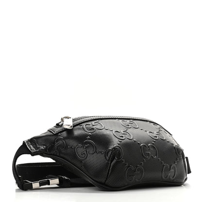 Gucci Calfskin GG Tennis Embossed Belt Bag Black 4 of 11