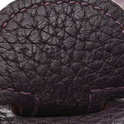 Hermes Taurillon Clemence Evelyne III GM Raisin 7 of 14