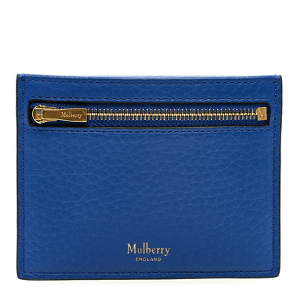 Mulberry Classic Grain Zipped Credit Card Slip Blue 1 of 6