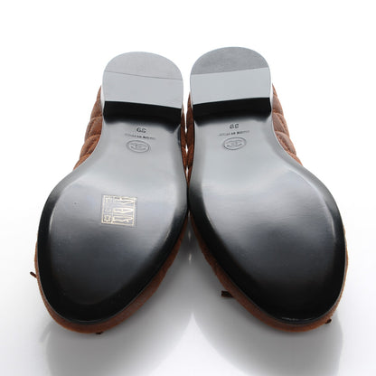 Chanel Iridescent Calfskin Quilted CC Cap Toe Ballerina Flats 39 Brown 5 of 8
