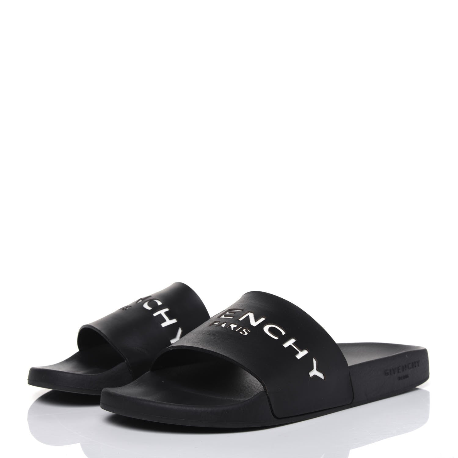 Givenchy Rubber Logo Pool Slide Sandals 41 Black 3 of 9