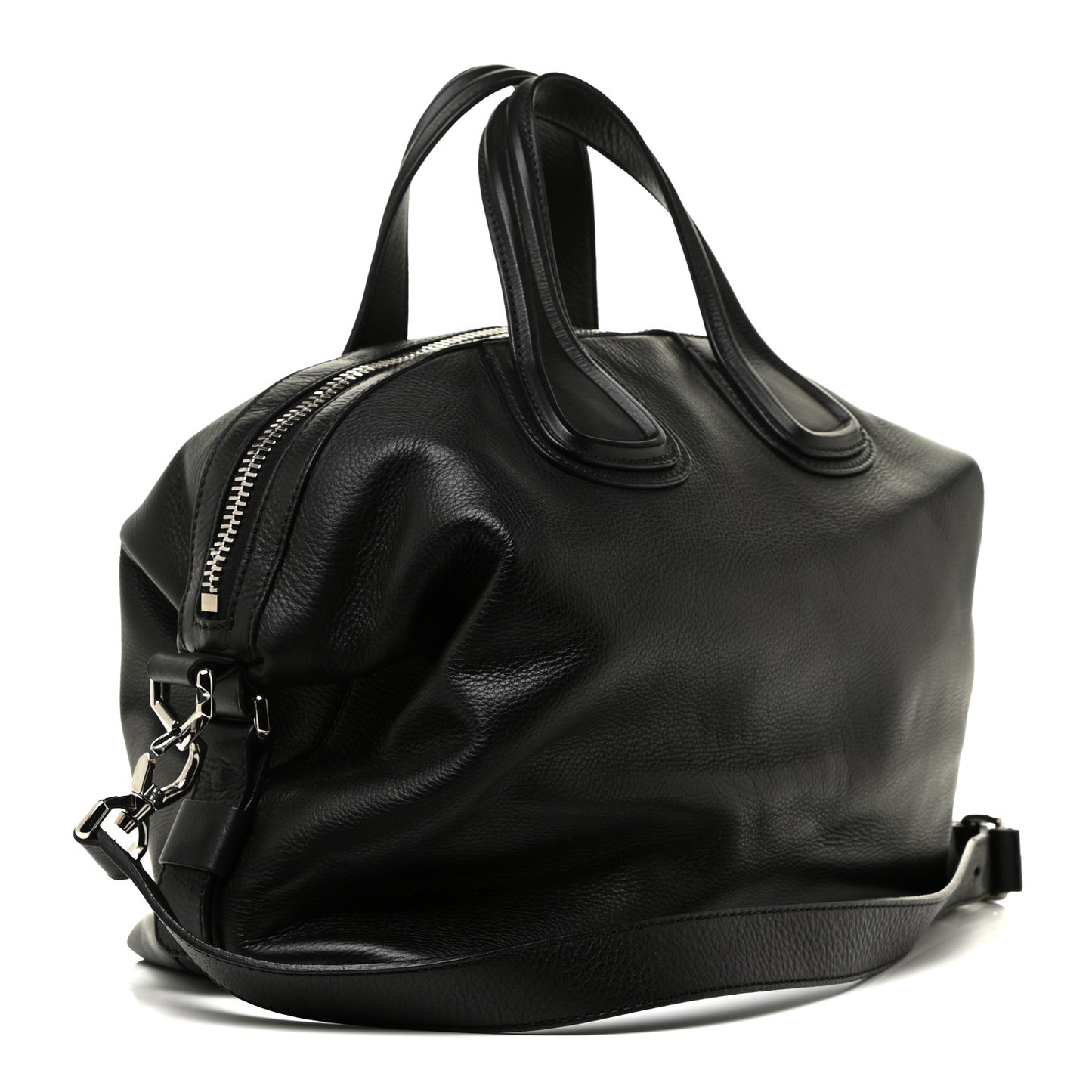 Pebbled Calfskin Small Nightingale Black