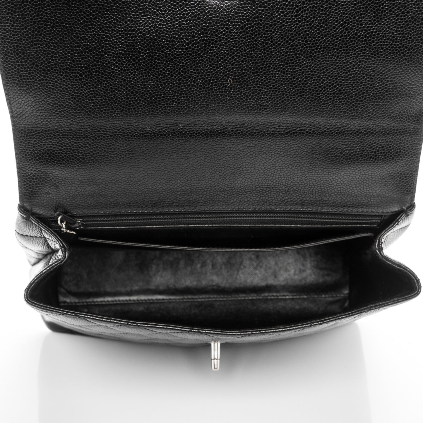 Caviar Quilted Jumbo Kelly Flap Black