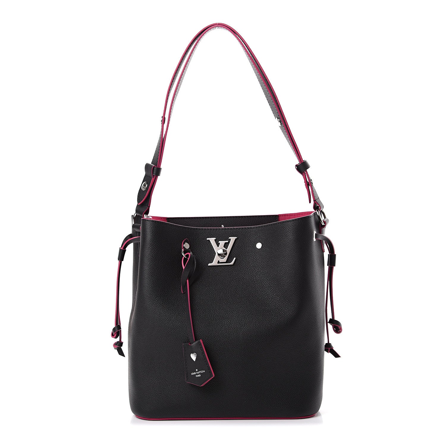 Louis Vuitton Calfskin Lockme Bucket Black 1 of 9
