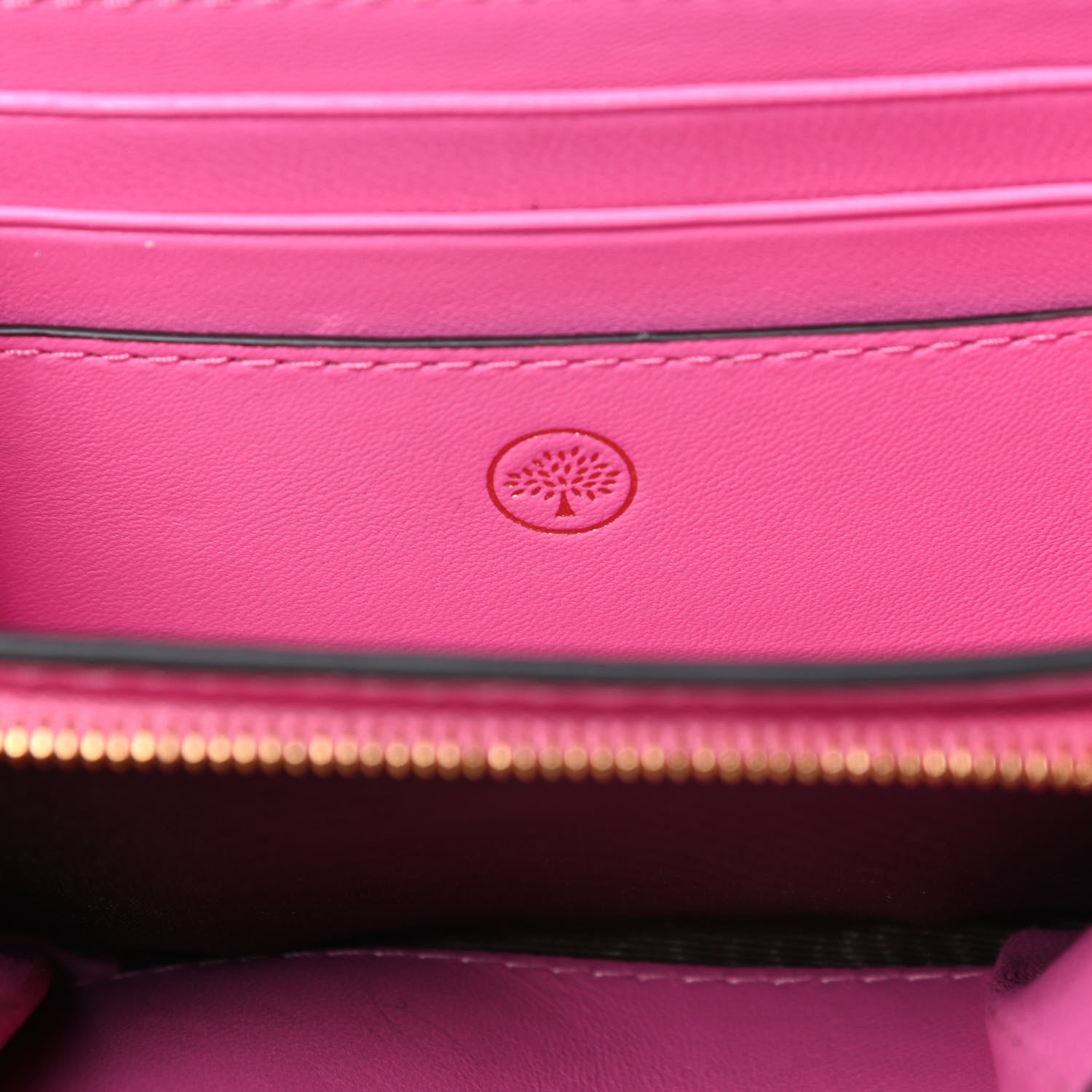 Mulberry Crocodile Embossed Calfskin Small French Continental Wallet Raspberry Pink 6 of 8