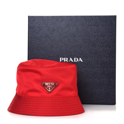 Prada Tessuto Nylon Bucket Hat M Rosso 7 of 7