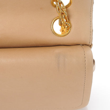 Chanel Lambskin Quilted Medium Bijoux Chain Double Flap Beige 14 of 15