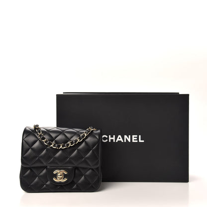Chanel Lambskin Quilted Mini Square Flap Black 10 of 10