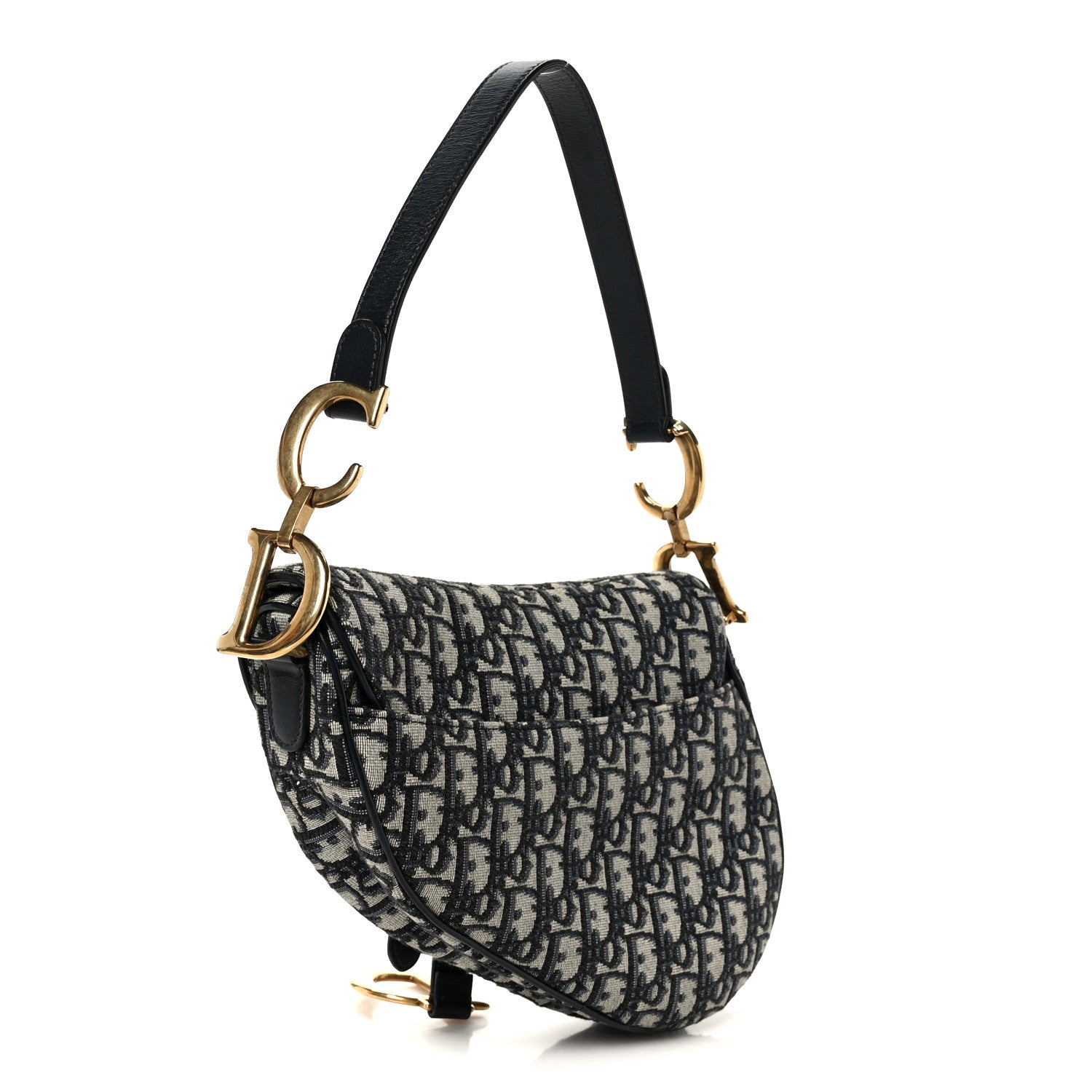 Christian Dior Oblique Saddle Bag Blue 3 of 11