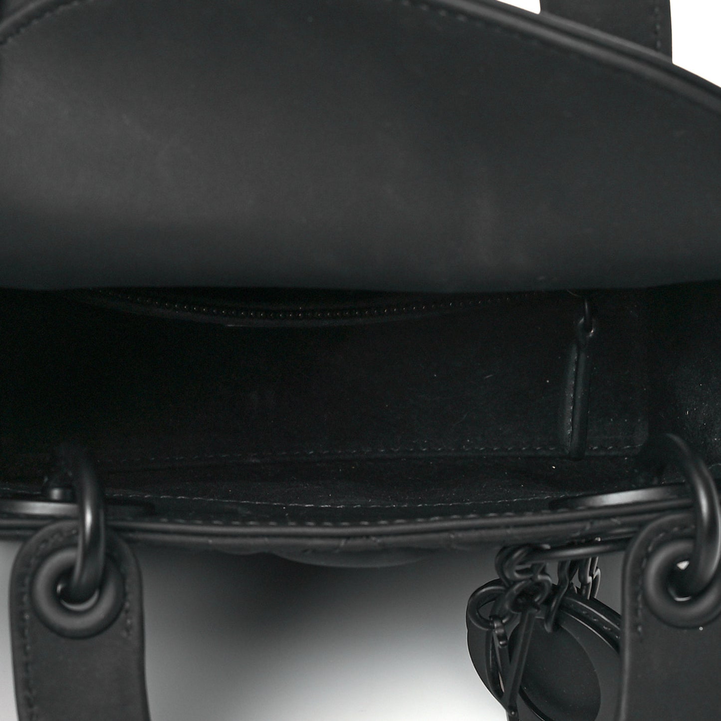 Ultra Matte Calfskin Cannage Mini Lady Dior Black