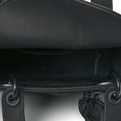 Christian Dior Ultra Matte Calfskin Cannage Mini Lady Dior Black 4 of 9