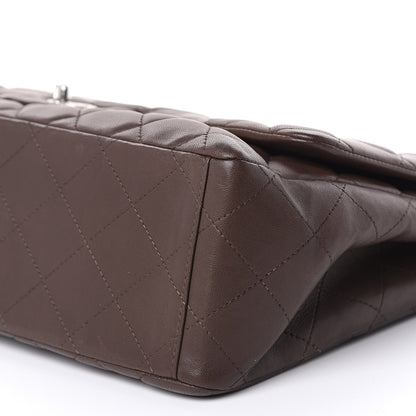 Chanel Lambskin Quilted Maxi Single Flap Brown 9 of 16