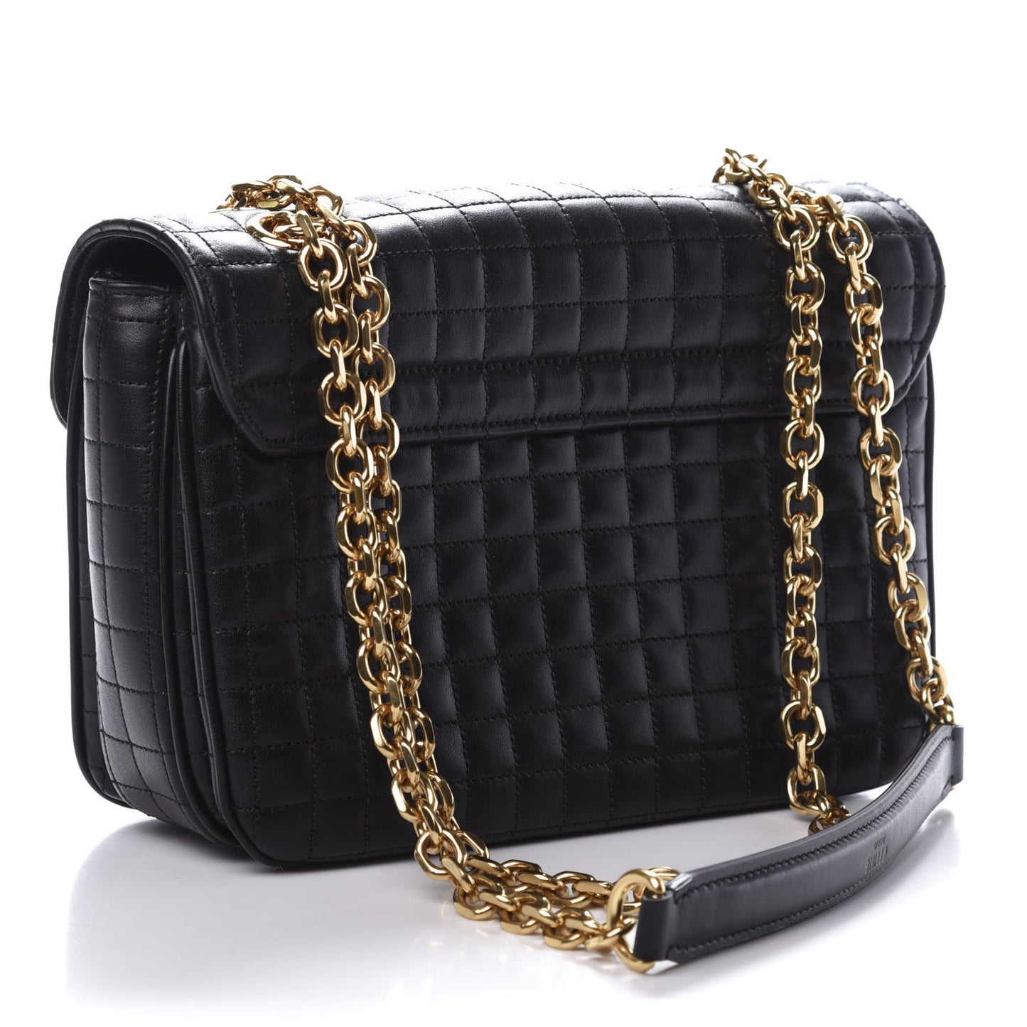 Calfskin Quilted Medium C Bag Black