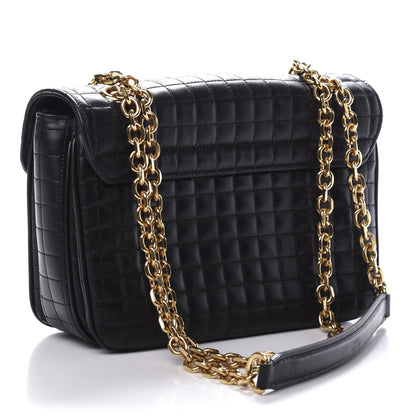 Celine Calfskin Quilted Medium C Bag Black 3 of 9