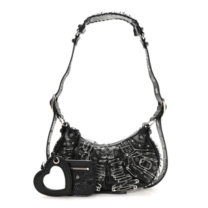 Balenciaga Agneau Arena Used Effect Le Cagole Shoulder Bag XS Black 3 of 11