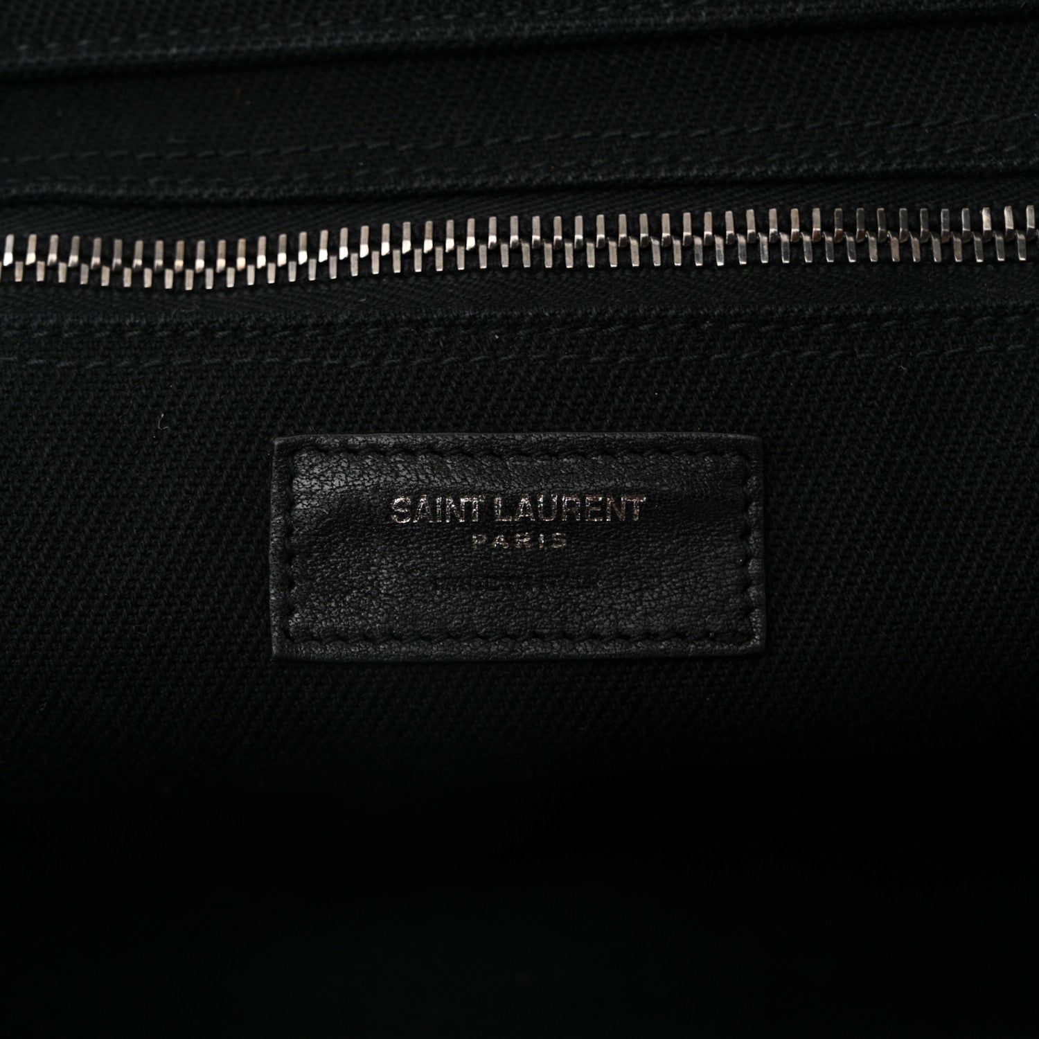 Saint Laurent Linen Calfskin Rive Gauche Tote Black 5 of 10