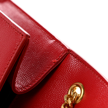 Saint Laurent Grain De Poudre Medium Classic Monogram Kate Tassel Satchel Rouge Eros 12 of 13