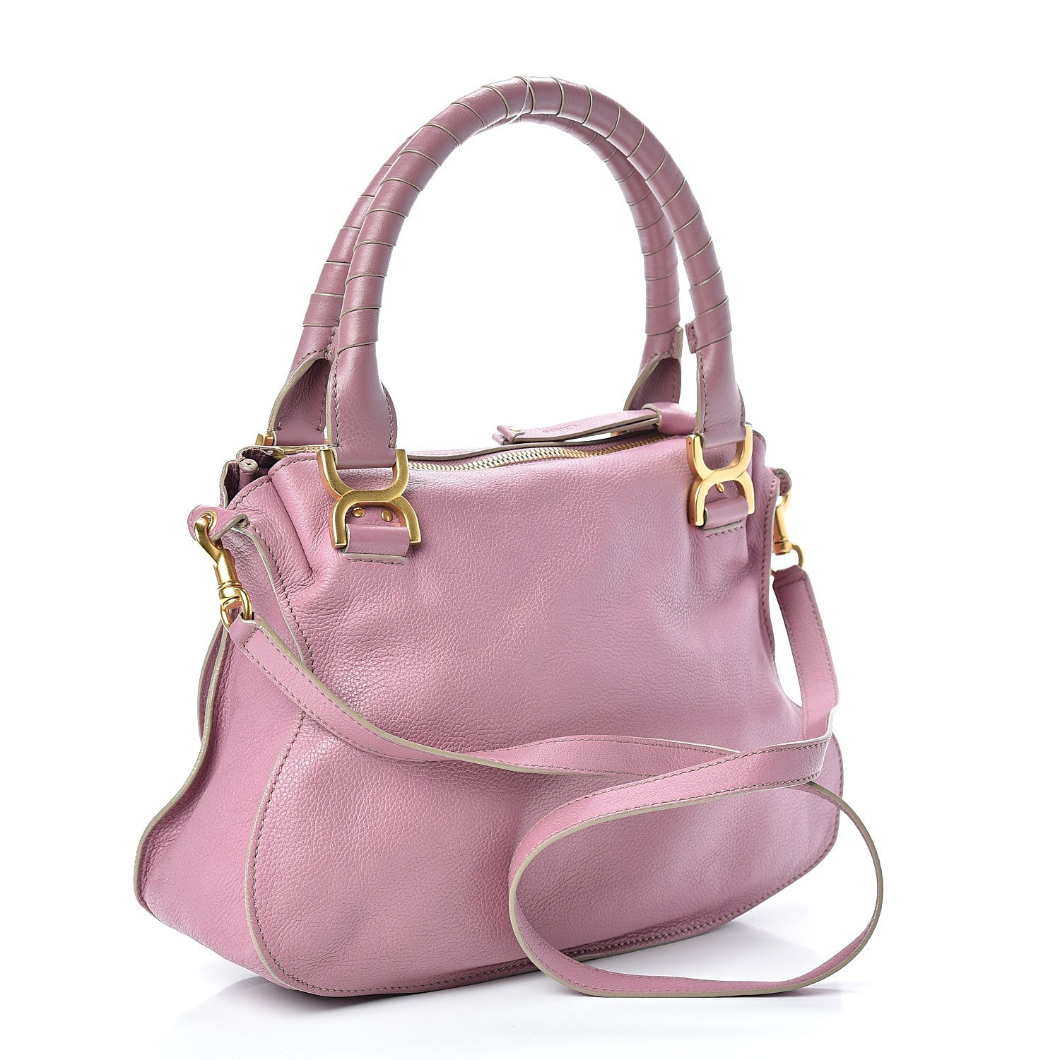Chloe Calfskin Medium Marcie Satchel Velvet Mauve 3 of 19