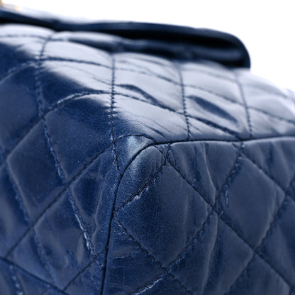 Chanel Glazed Calfskin Quilted Large Front Pocket Tote Blue 9 of 17