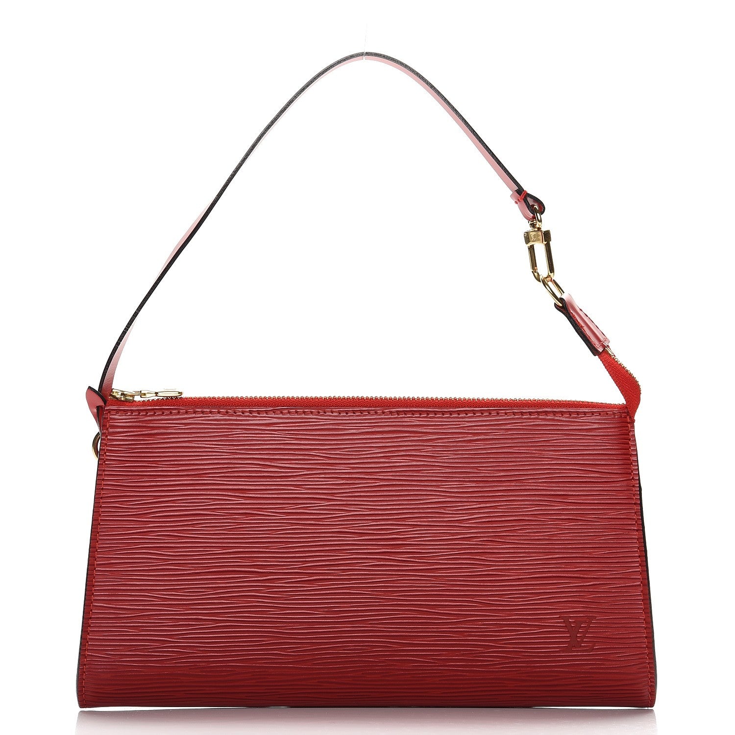 Louis Vuitton Epi Pochette Accessories 24 Castillan Red 1 of 7