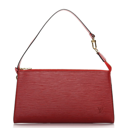 Louis Vuitton Epi Pochette Accessories 24 Castillan Red 1 of 7