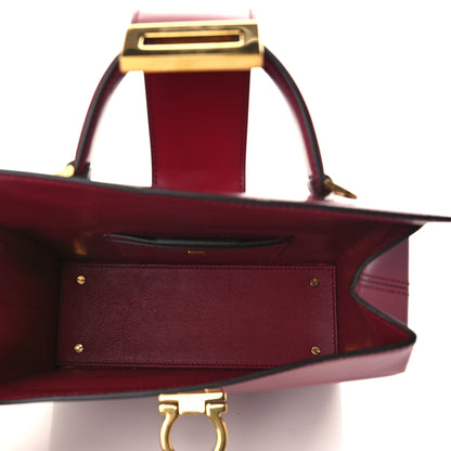 Salvatore Ferragamo Calfskin Trifolio Box Bag Melagrana 4 of 5